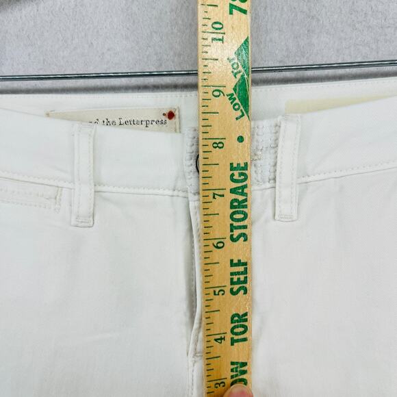 PILCRO AND THE LETTERPRESS Pants 25 Hyphen Chinos Ankle Cuffed Low Rise White - Picture 14 of 16